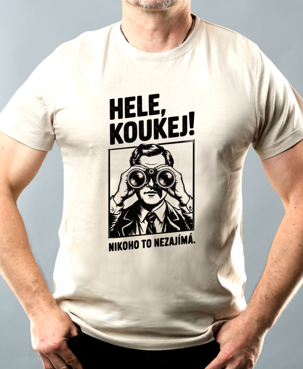 Hele, koukej! Nikoho to nezajímá. černý tisk