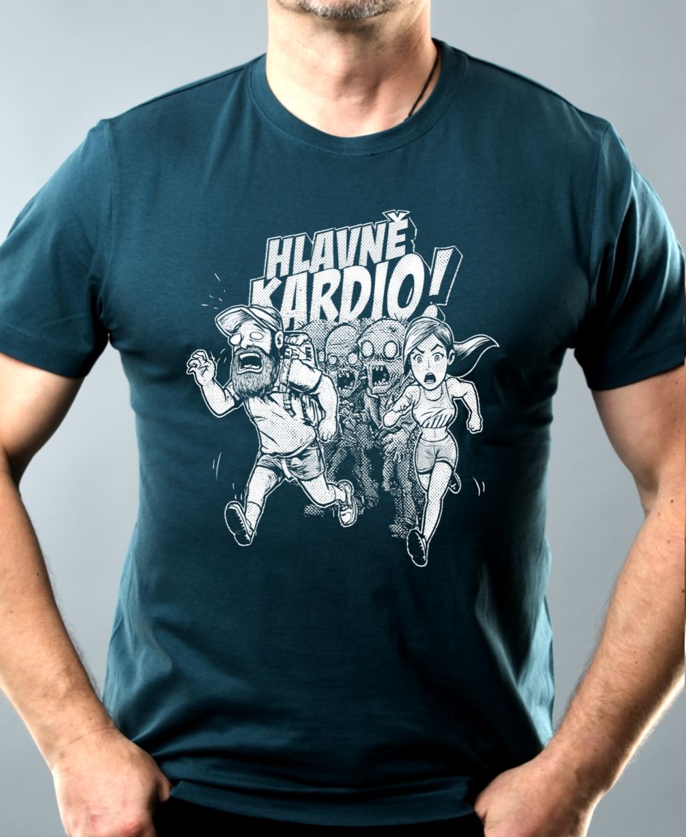 Hlavně kardio, bílý potisk