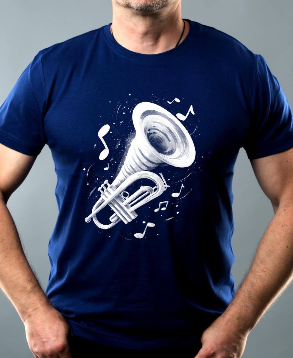 Fanfára osudu, trumpeta, bílý tisk