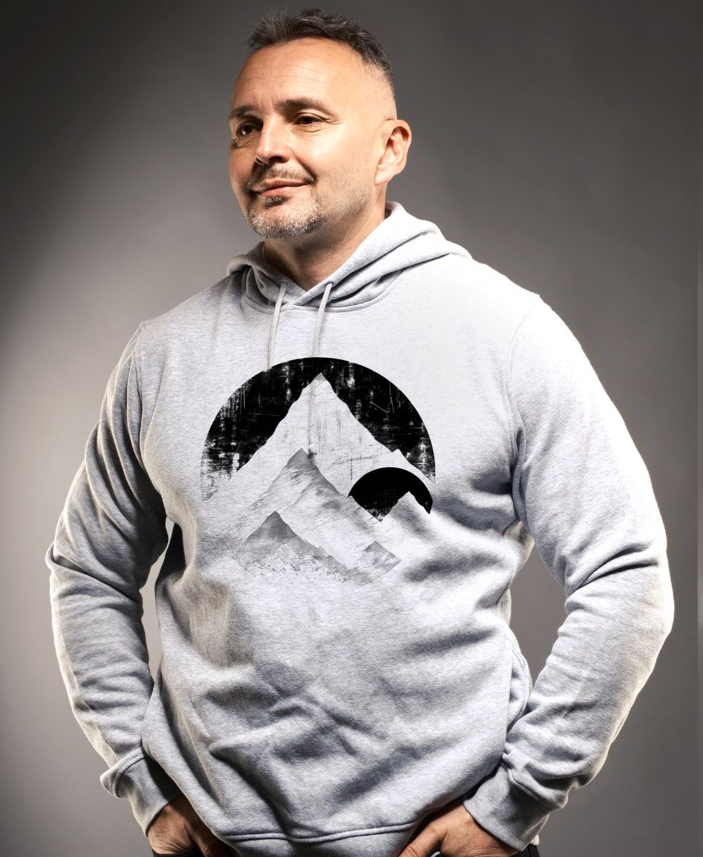 Horské siluety, černý potisk Horské siluety, černý potisk