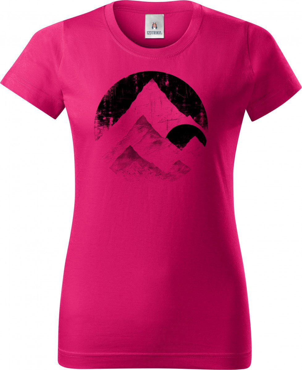 Horské siluety, černý potisk Horské siluety, černý potisk