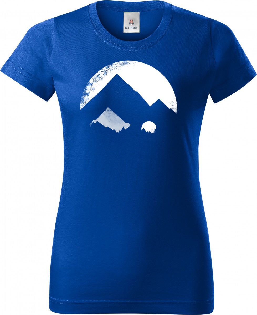 Horské siluety, V2, bílý potisk Horské siluety, V2, bílý potisk