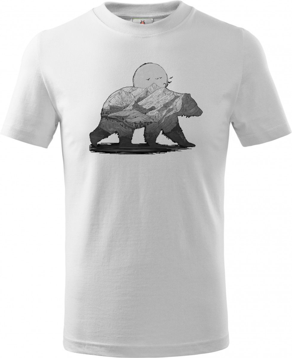 Horský medvěd, černý tisk