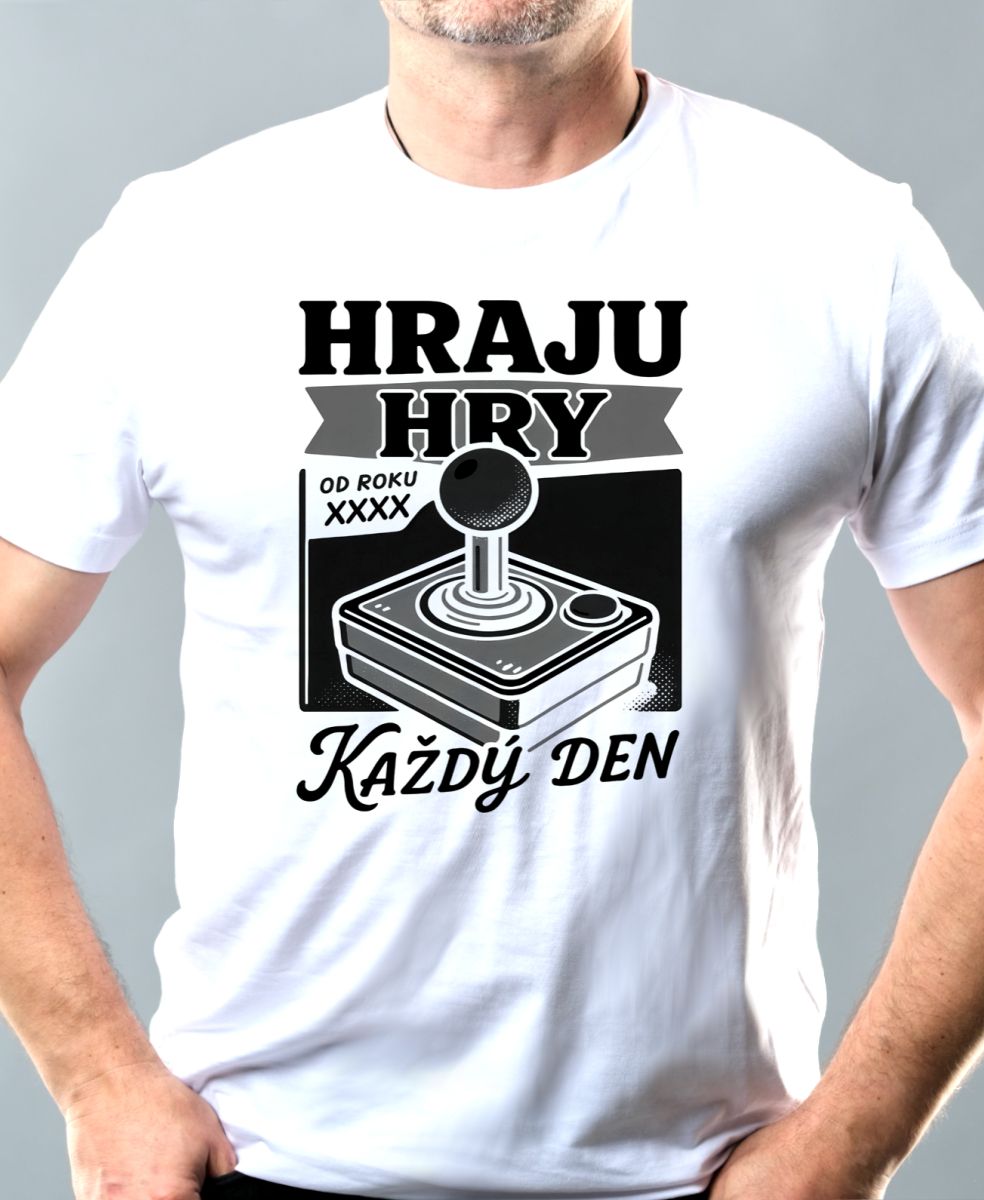 Hraju hry každý den, doplňte ročňík, černý tisk Hraju hry každý den, doplňte ročňík, černý tisk