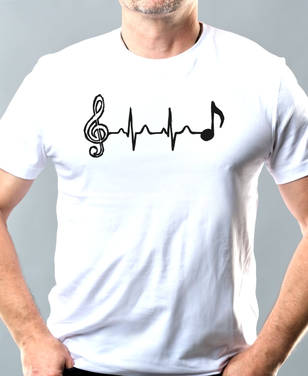 Hudební tep, černý tisk