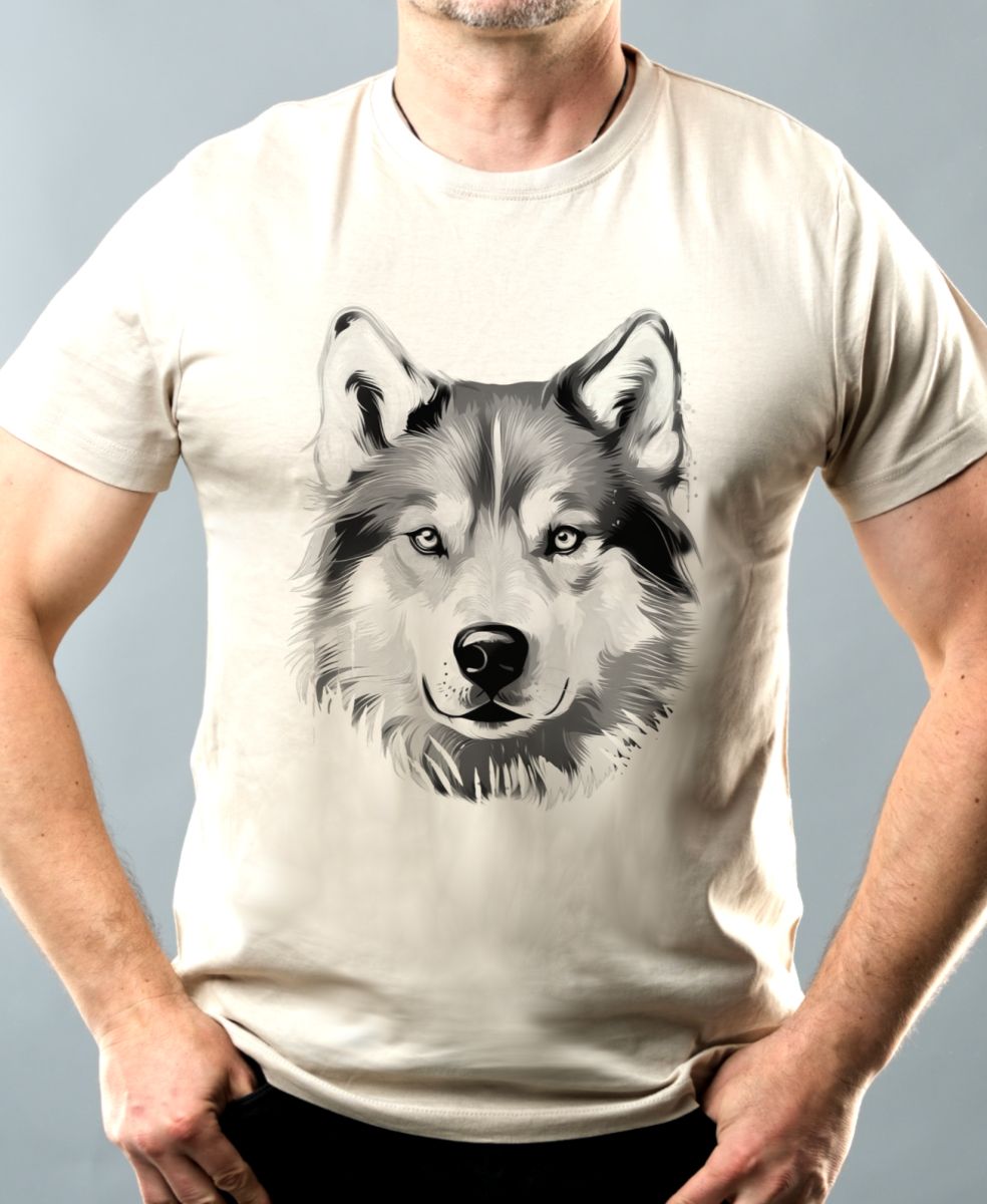 Husky , černý tisk