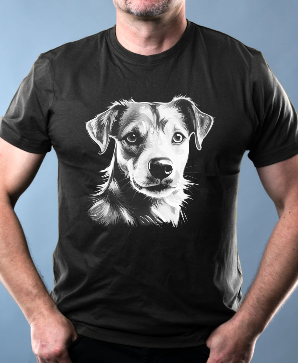 Jack-russell teriér, bílý tisk