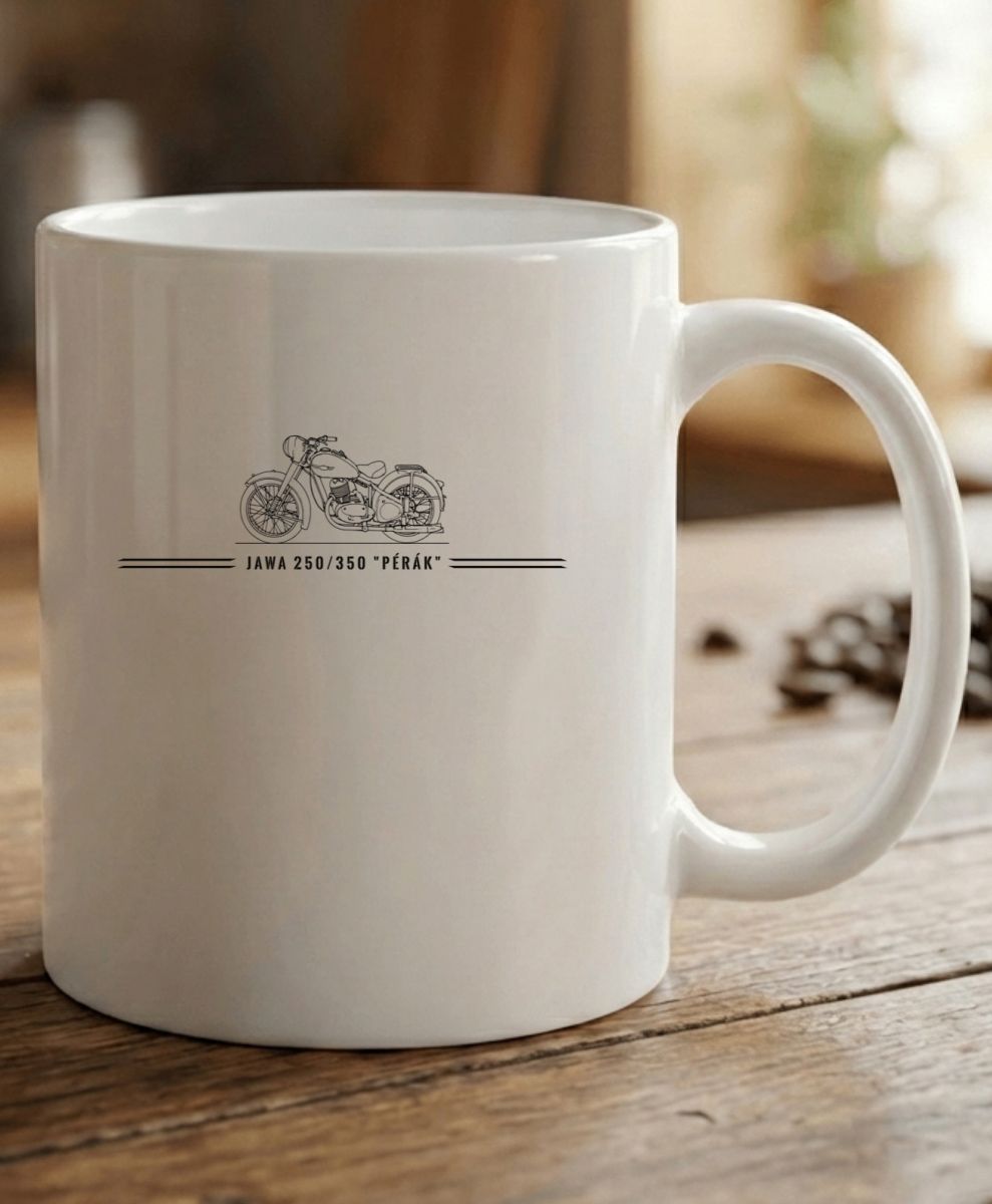 JAWA 250/350 "Pérák", LineArt, černý tisk, V2
