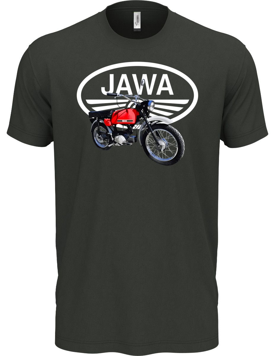 Jawa Mustang - červený - logo V4