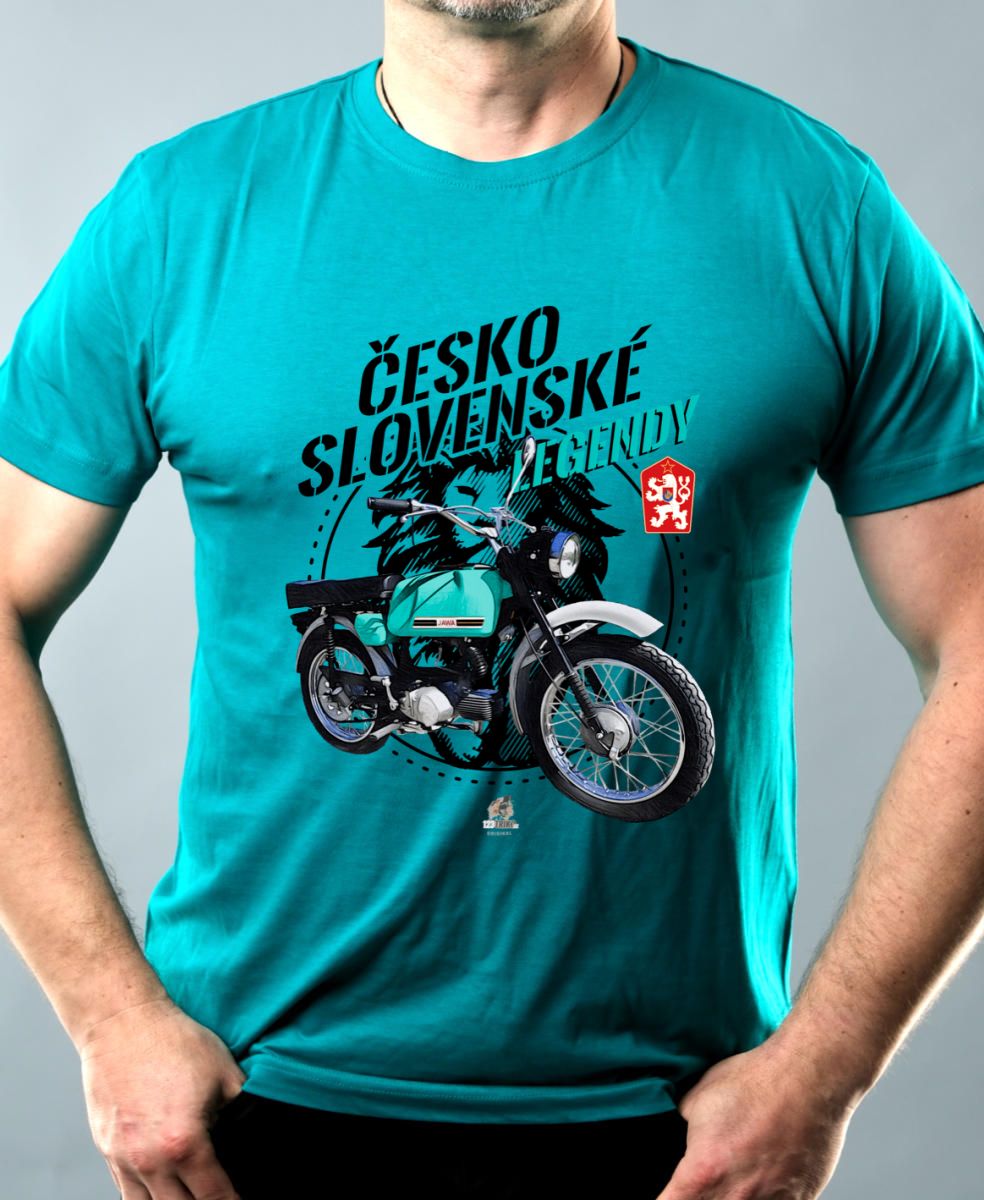 Jawa Mustang - zelenomodrý - ČESKOSLOVENSKÉ LEGENDY V9