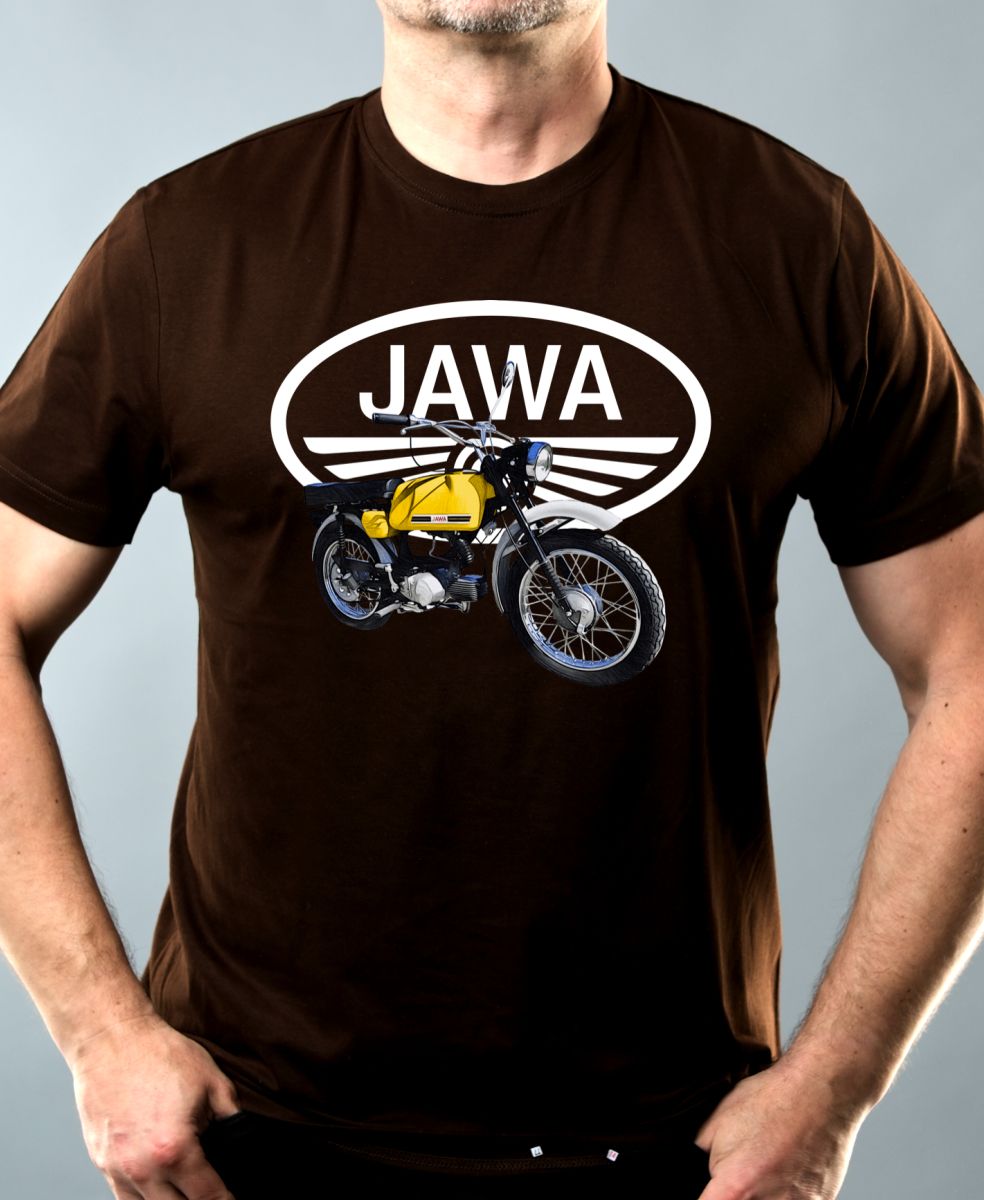 Jawa Mustang - žlutý - logo V2
