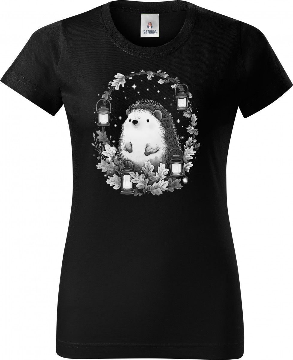 Ježek s lucernami, bílý potisk