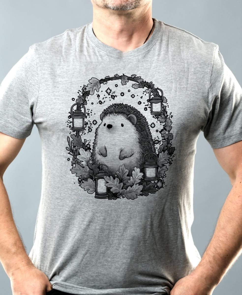 Ježek s lucernami, černý potisk