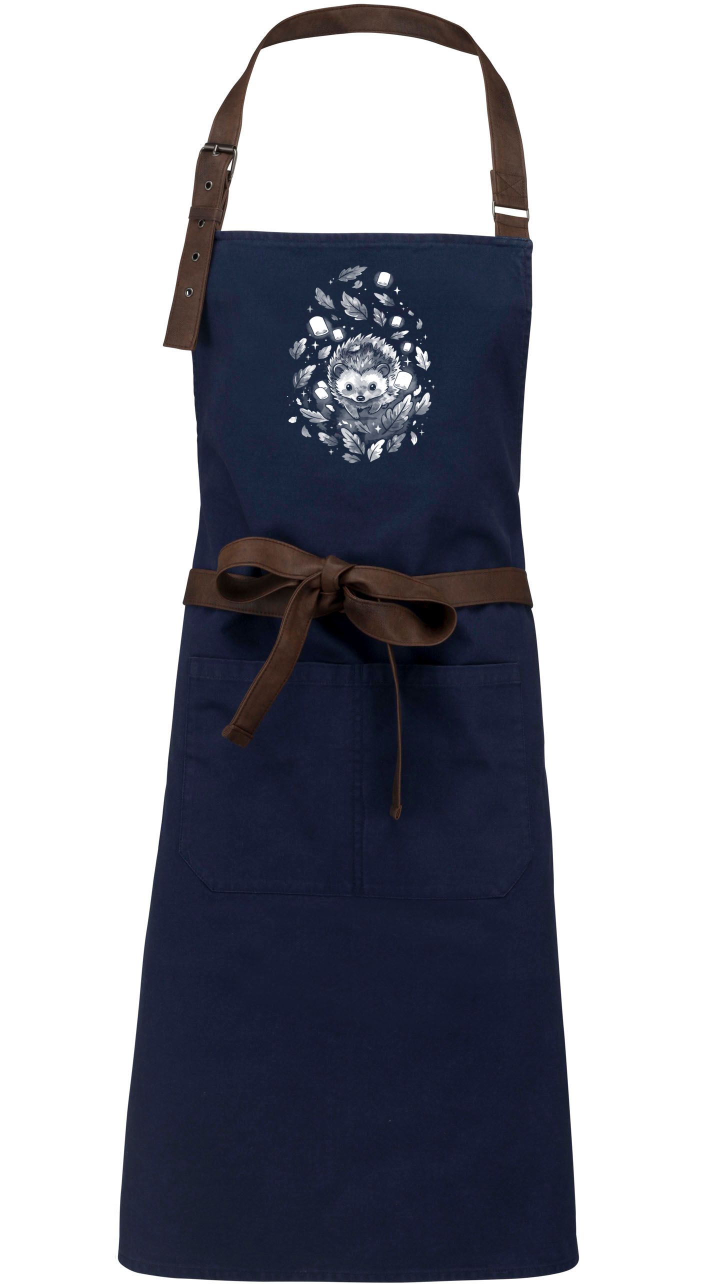 Ježek v listí, bílý potisk