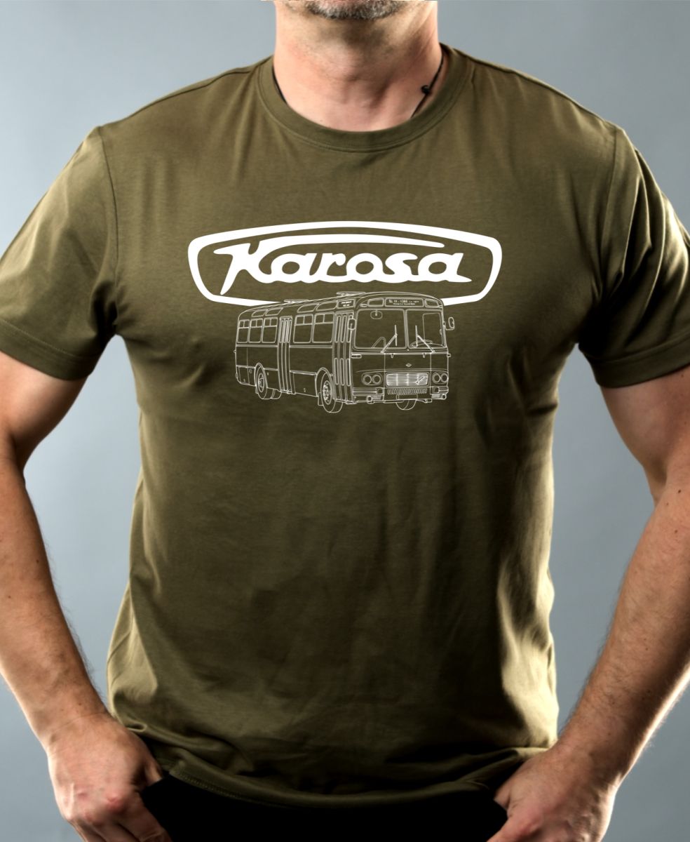 Karosa ŠL11, z boku, logo, bílý tisk, V9