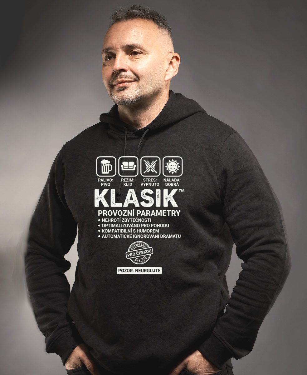 Klasik, bílý potisk