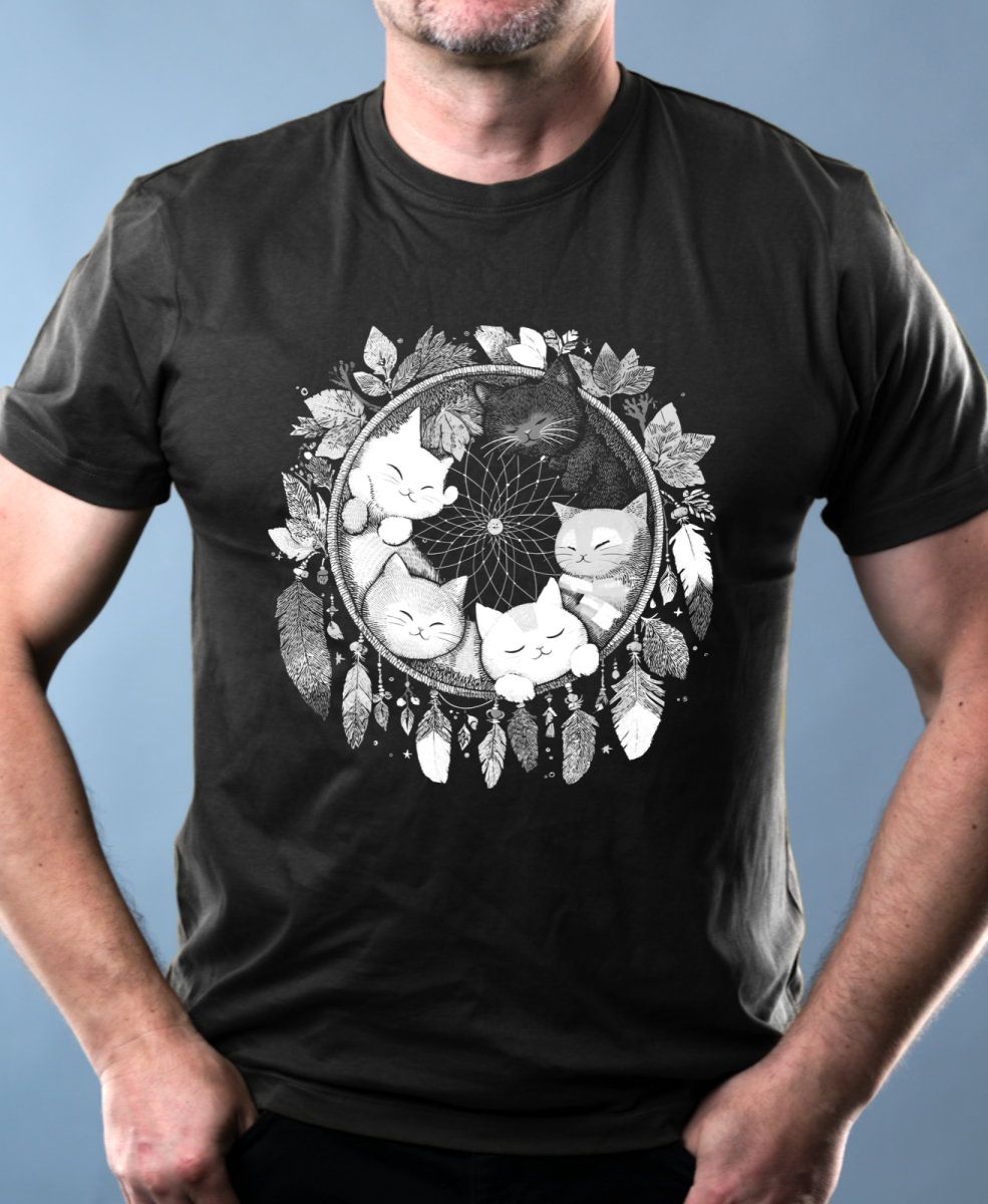 Kočičí sen, bílý potisk