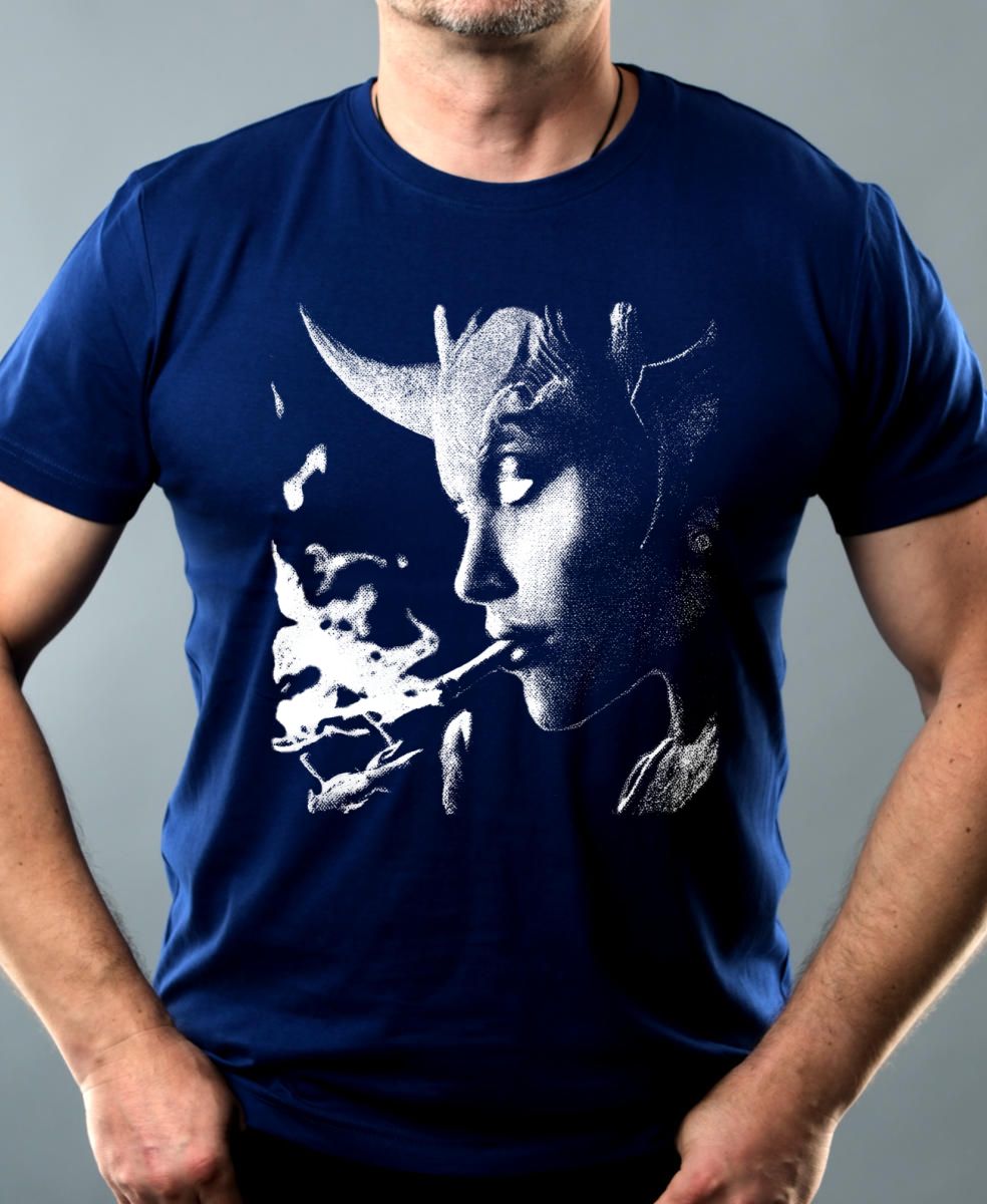 Kouřící ďáblice, bílý tisk Kouřící ďáblice, bílý tisk