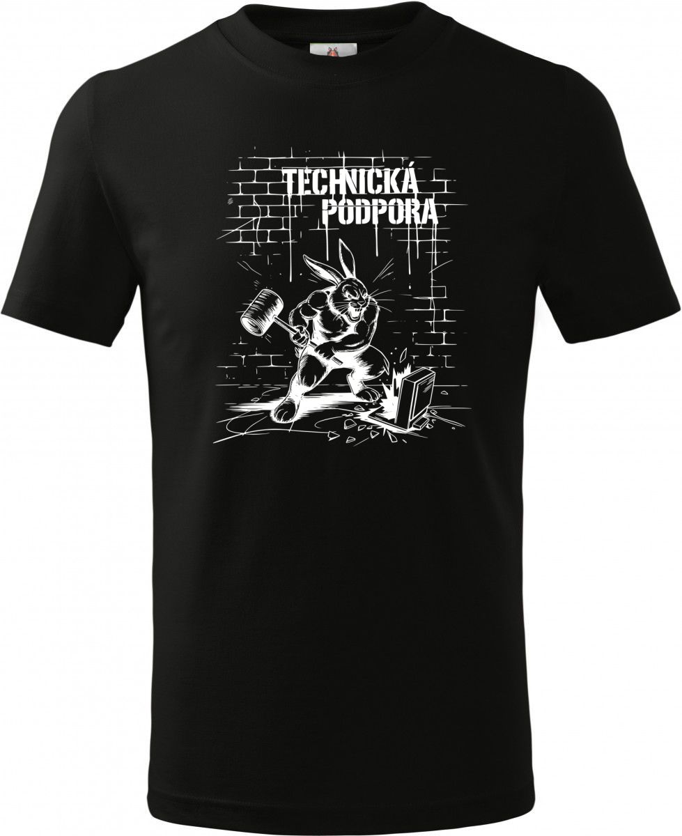 Králík technické podpory, V2, bílý tisk