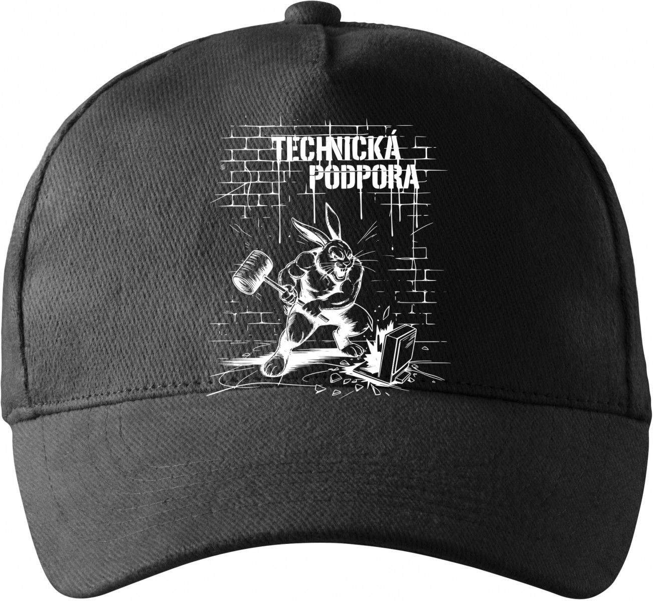 Králík technické podpory, V2, bílý tisk