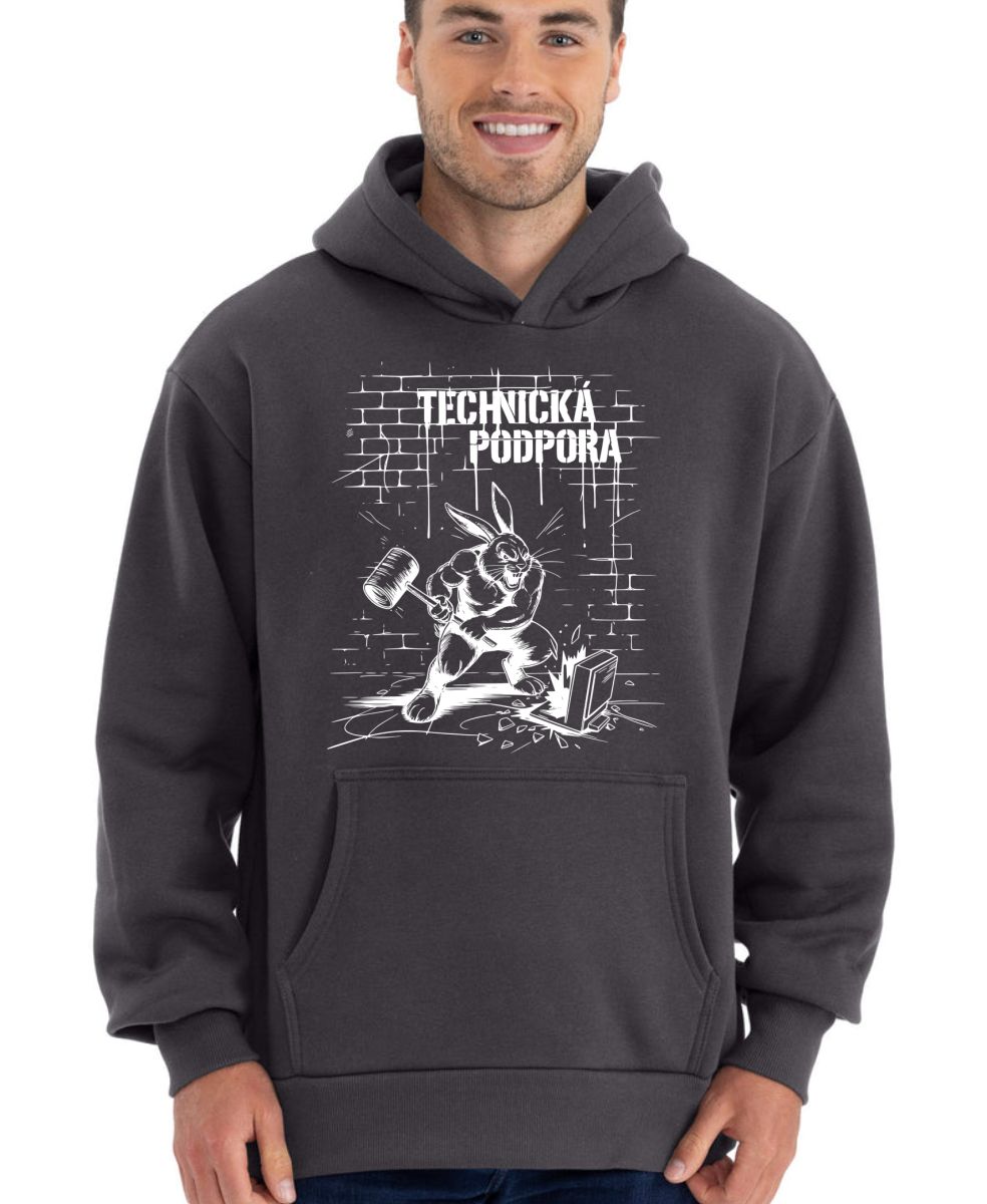 Králík technické podpory, V2, bílý tisk