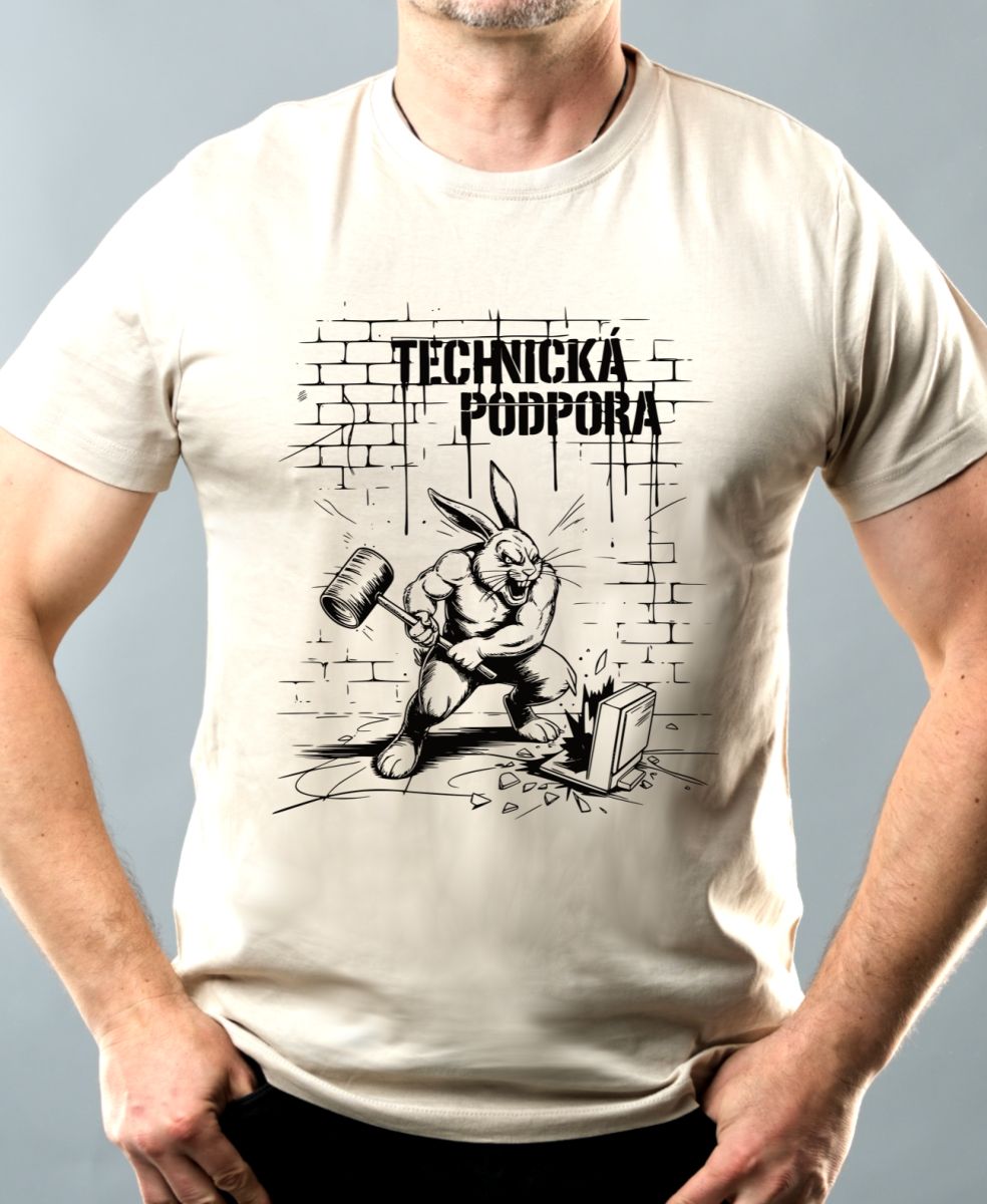 Králík technické podpory, V2, černý tisk