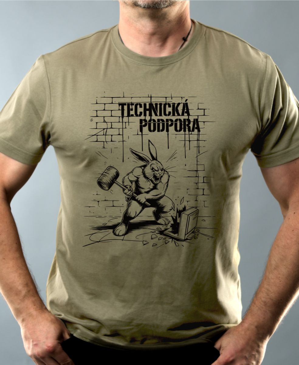 Králík technické podpory, V2, černý tisk