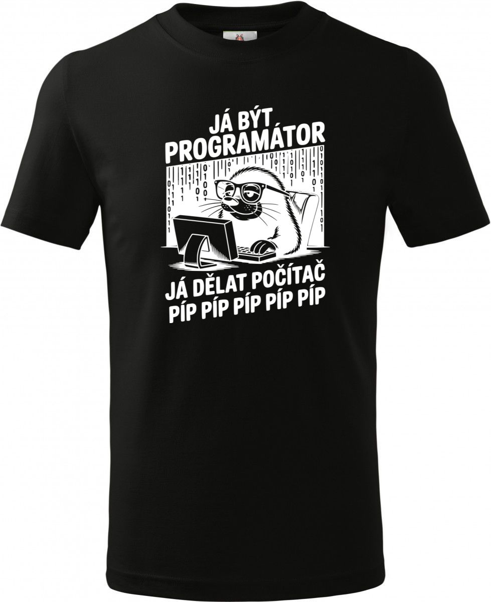 Krtek programátor, bílý tisk Krtek programátor, bílý tisk