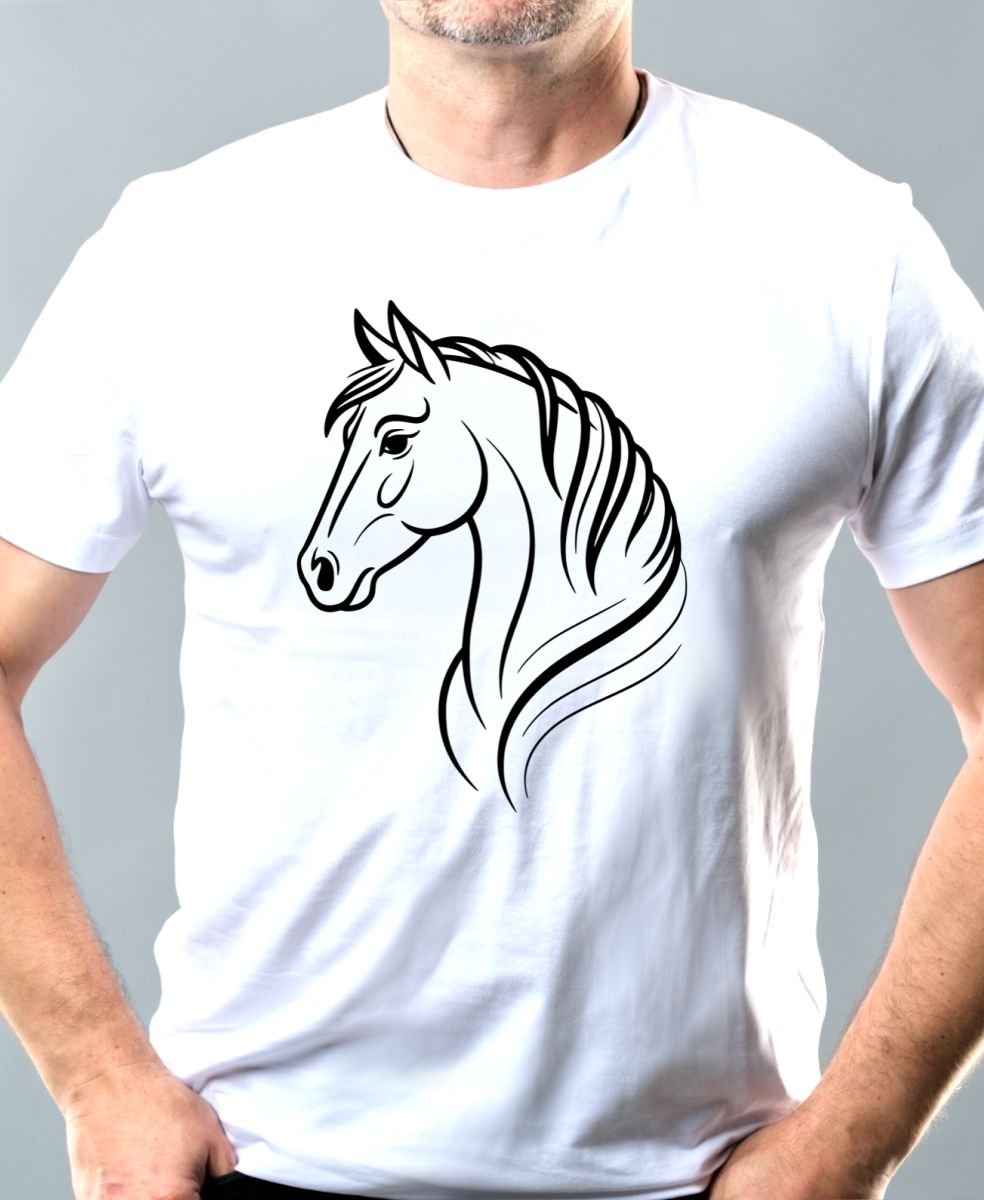 Kůň, art kolekce, V5, černý tisk