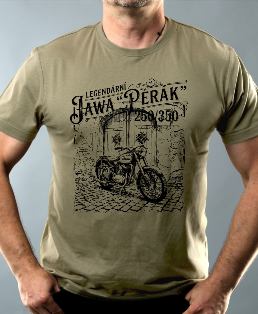 Legendární JAWA  250/350 "Pérák", v26-1, černý tisk