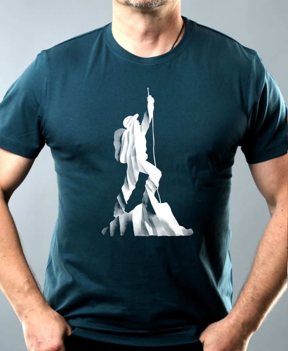 Lezec v oblacích, bílý potisk