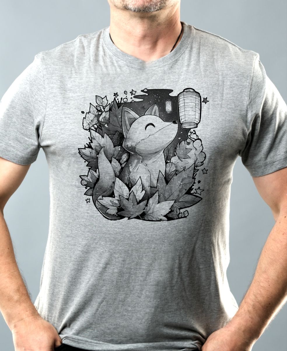 Liška a lampion, černý potisk