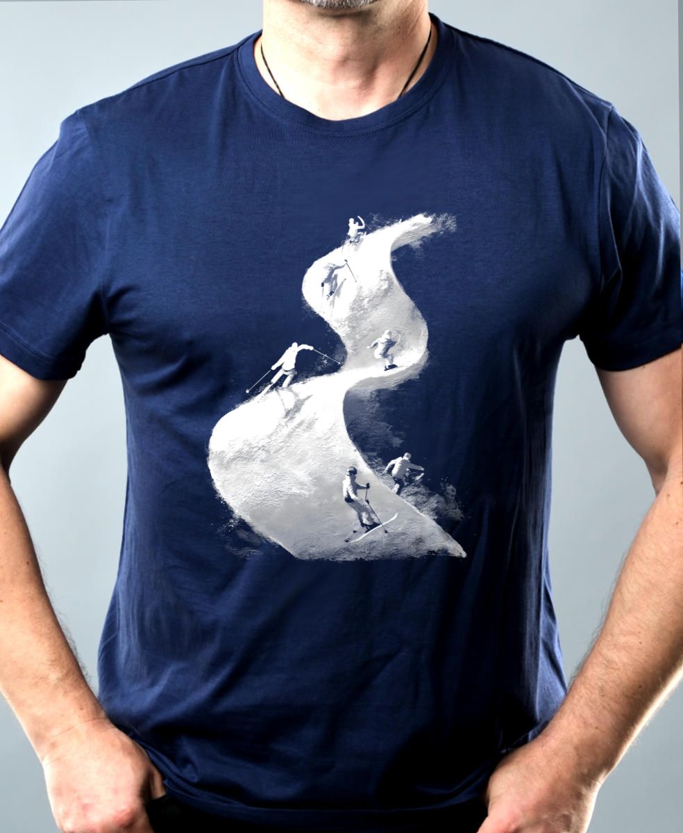 Lyžařská vlna, bílý tisk