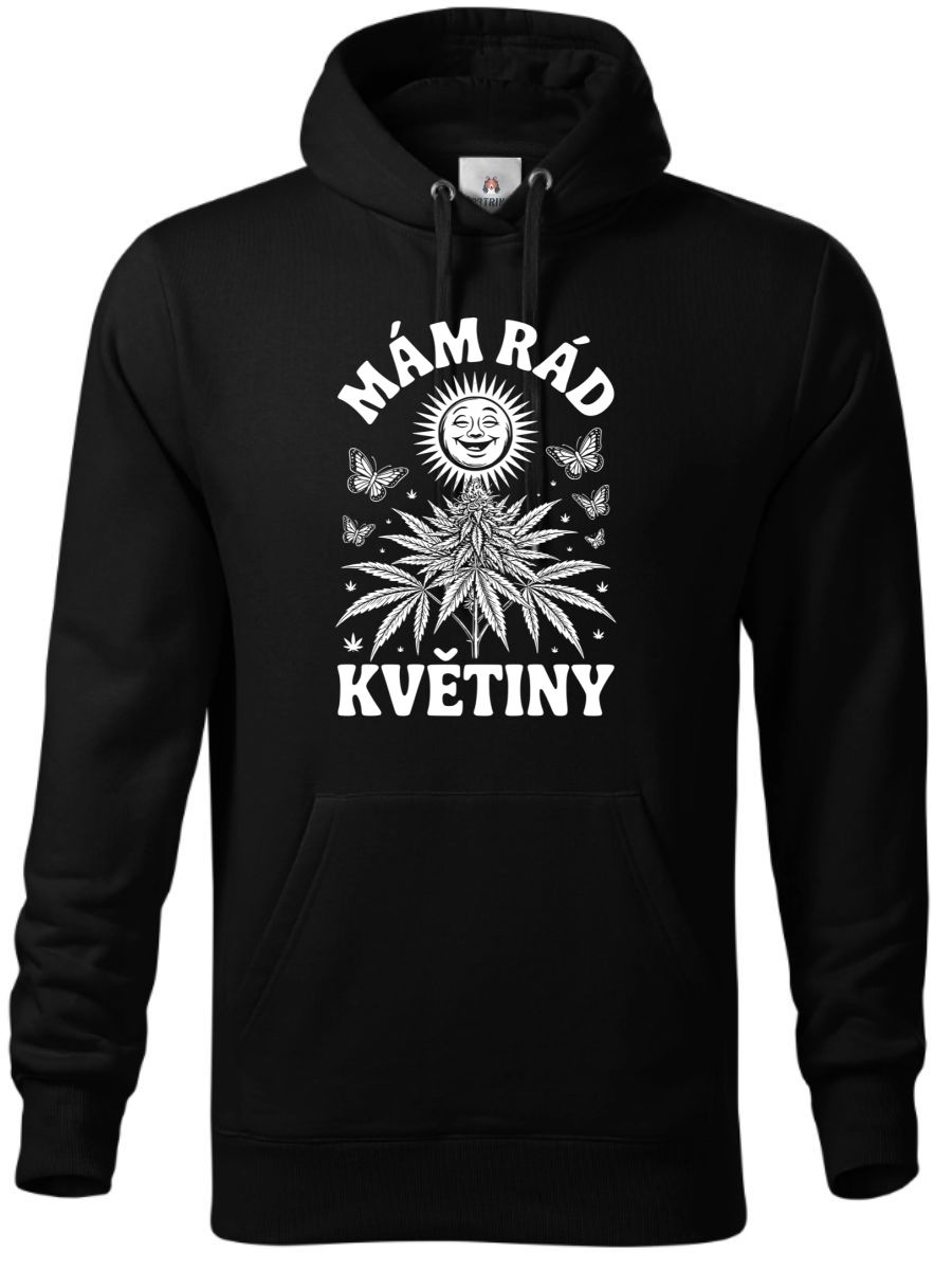 Mám rád květiny, bílý potisk