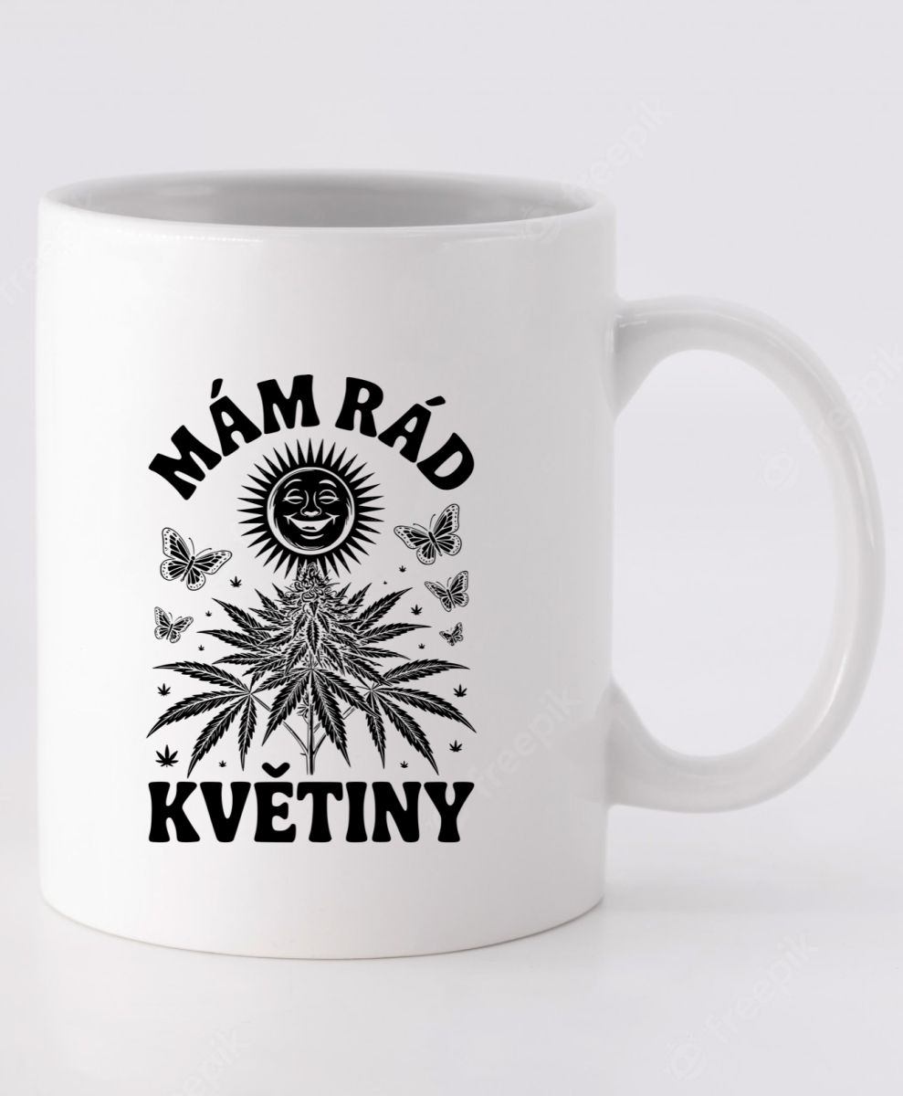 Mám rád květiny, černý tisk