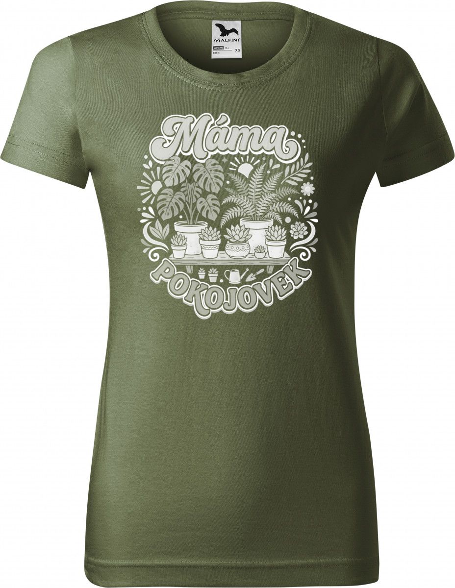 Máma pokojovek, bílý tisk