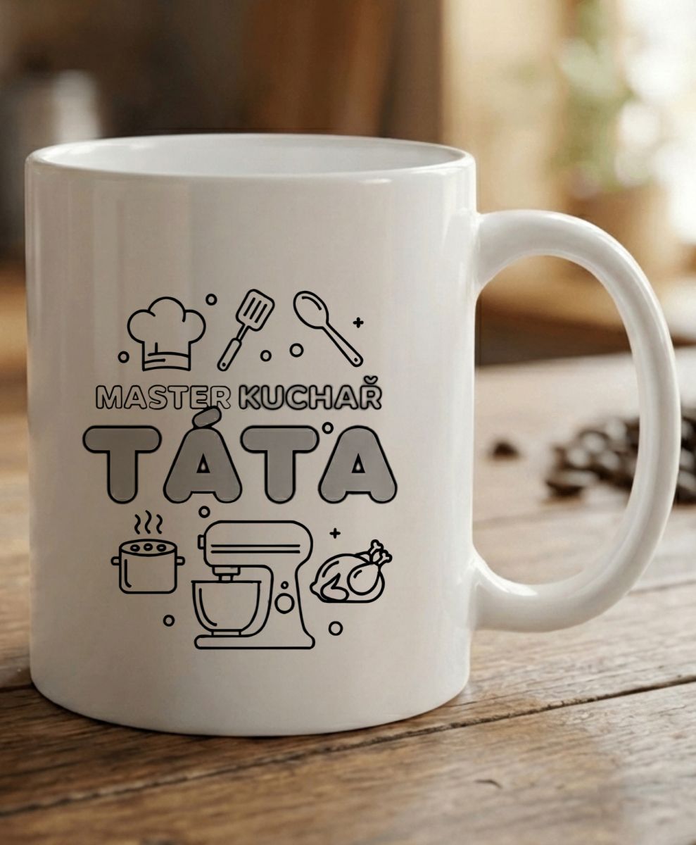 Master kuchař táta, černý tisk