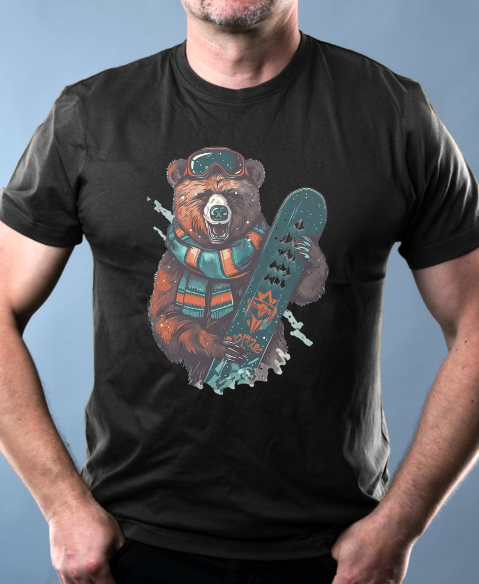 Medvěd snowboardista