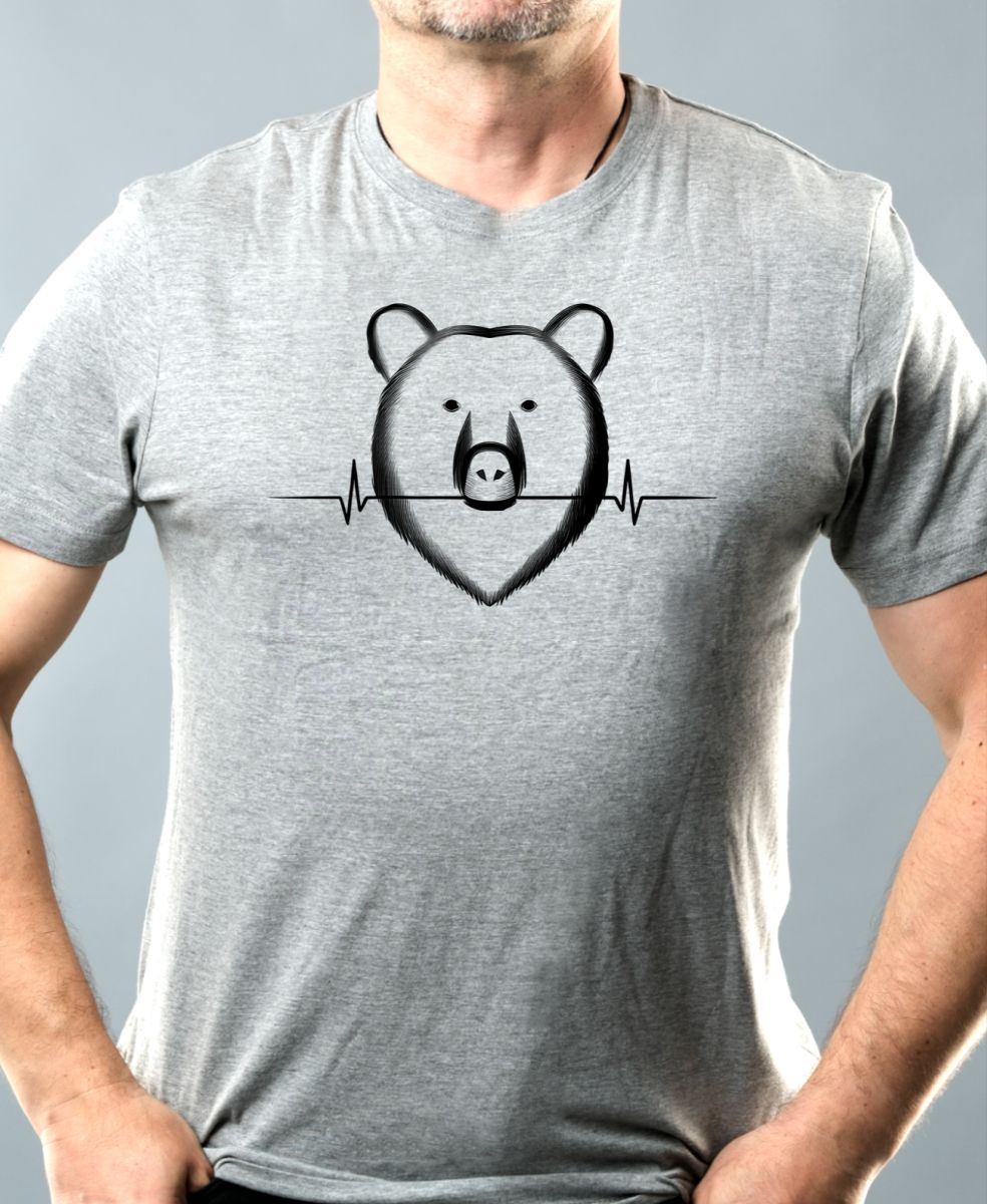 Medvědí EKG, černý potisk