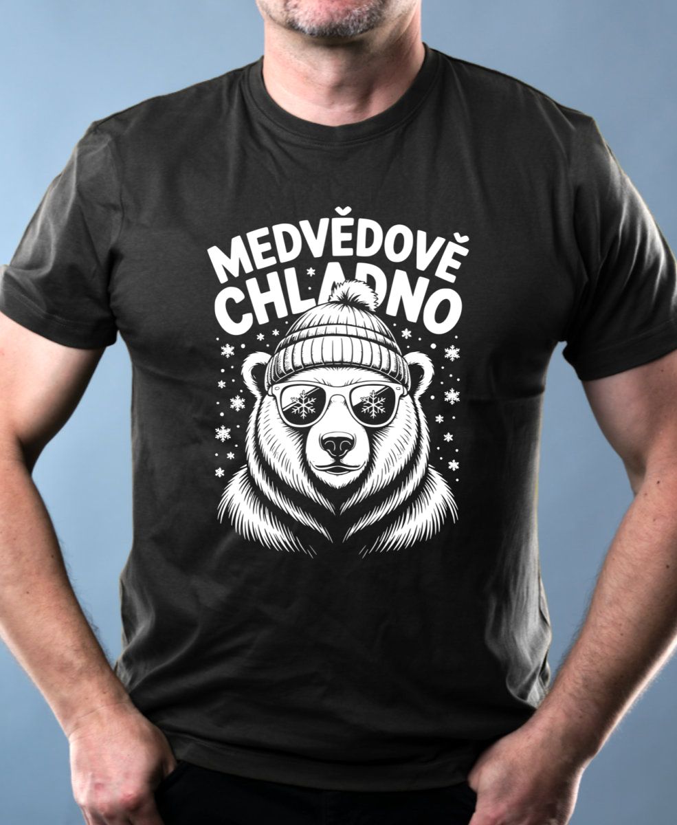 Medvědově chladno, bílý potisk