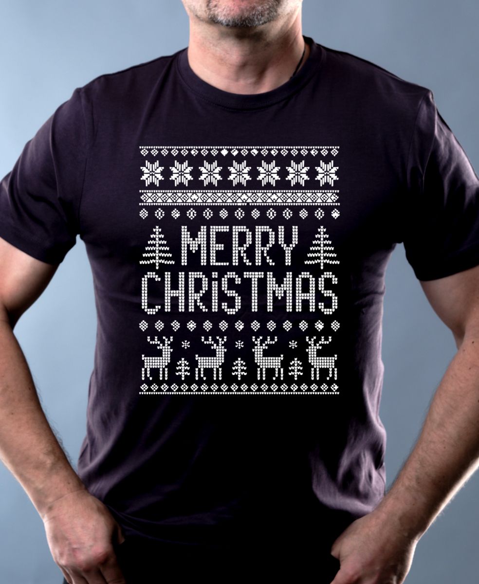 Merry Christmas, bílý tisk