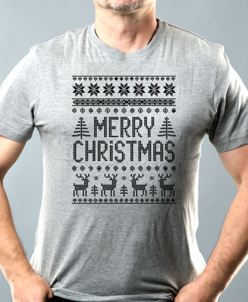 Merry Christmas, černý tisk