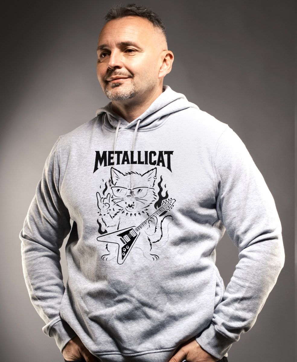 Metallicat – rocková kočka, černý potisk