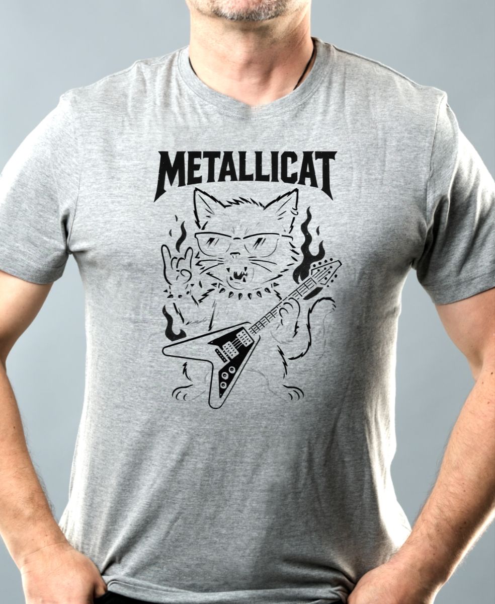 Metallicat – rocková kočka, černý potisk