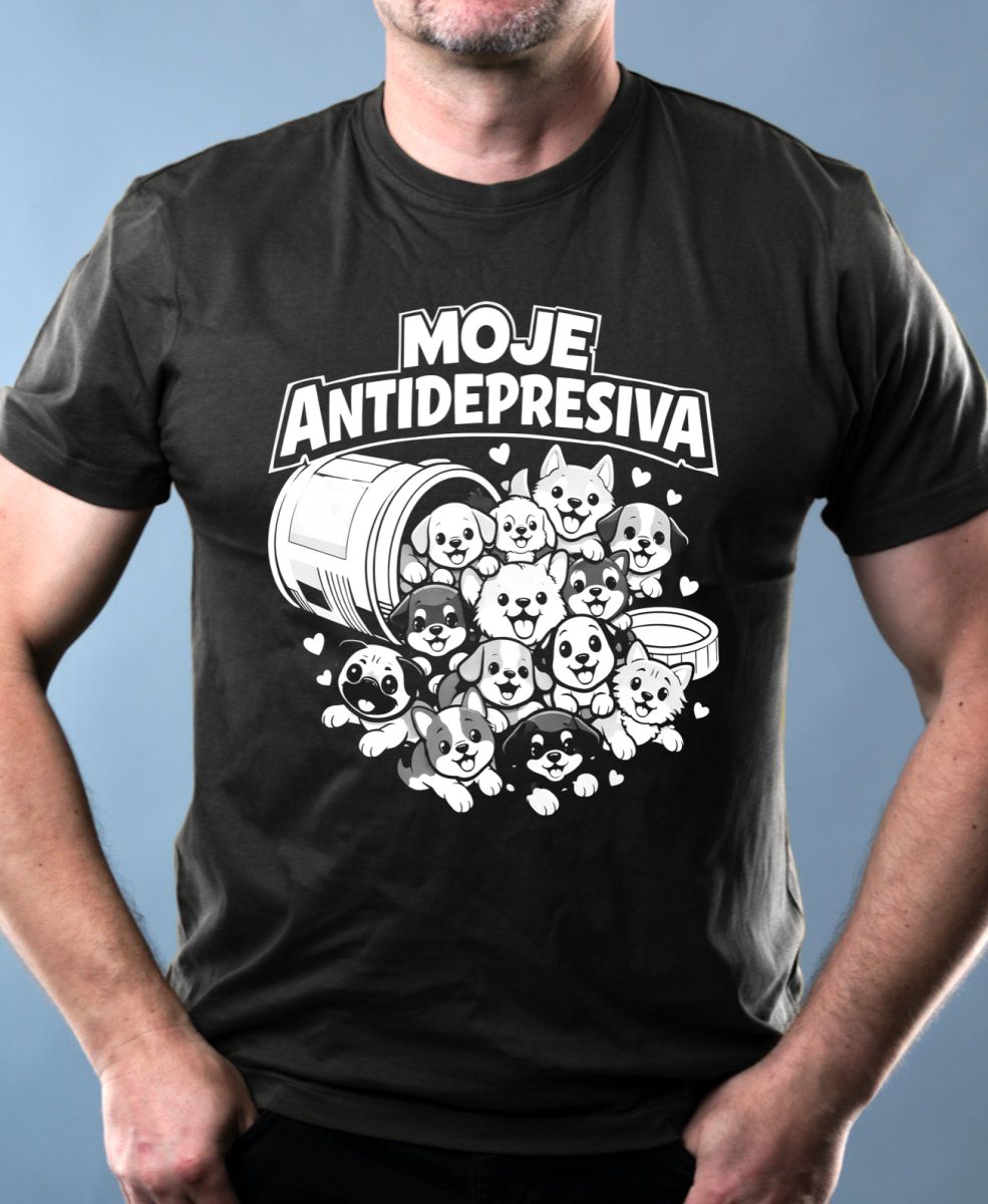 Moje antidepresiva psi, bílý potisk