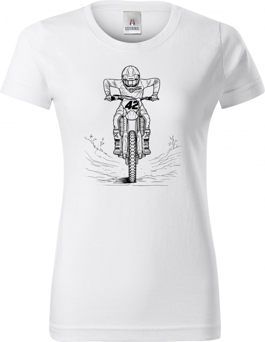 Motokrosový jezdec, černý tisk