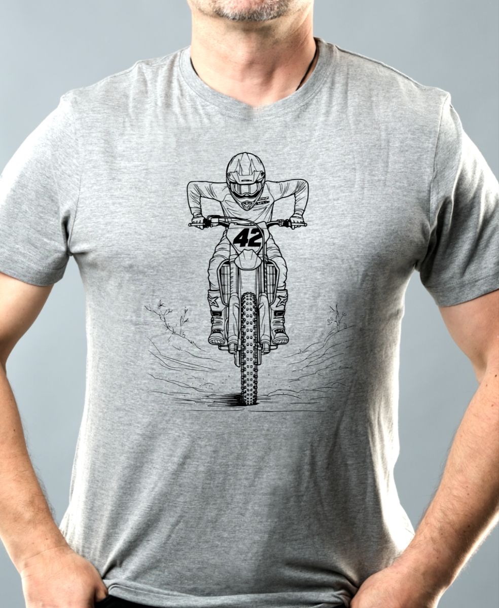 Motokrosový jezdec, černý tisk Motokrosový jezdec, černý tisk