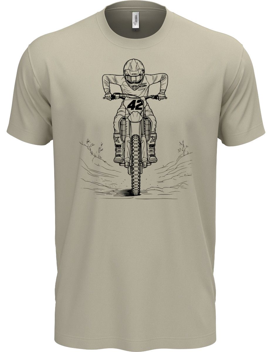 Motokrosový jezdec, černý tisk