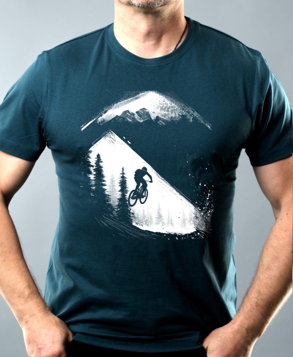 MTB - Mountain bike, horské kolo, V4, bílý potisk