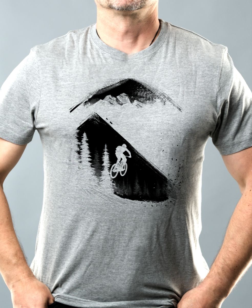 MTB - Mountain bike, horské kolo, v4, černý potisk